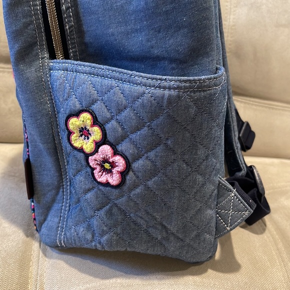 Vera Bradley Patched Denim Look Backpack - Picture 6 of 8